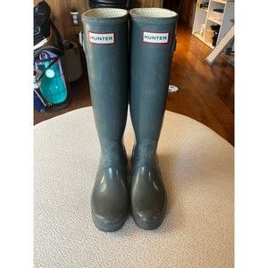 Rain Boots Ladies Hunter Size 7 Gray